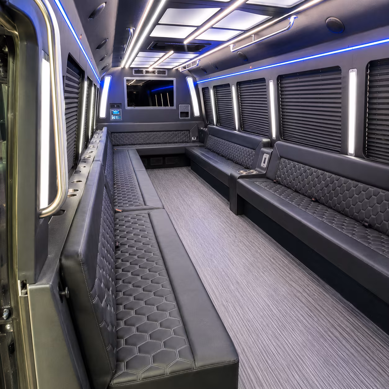 grand rapids 40 passenger party bus interior