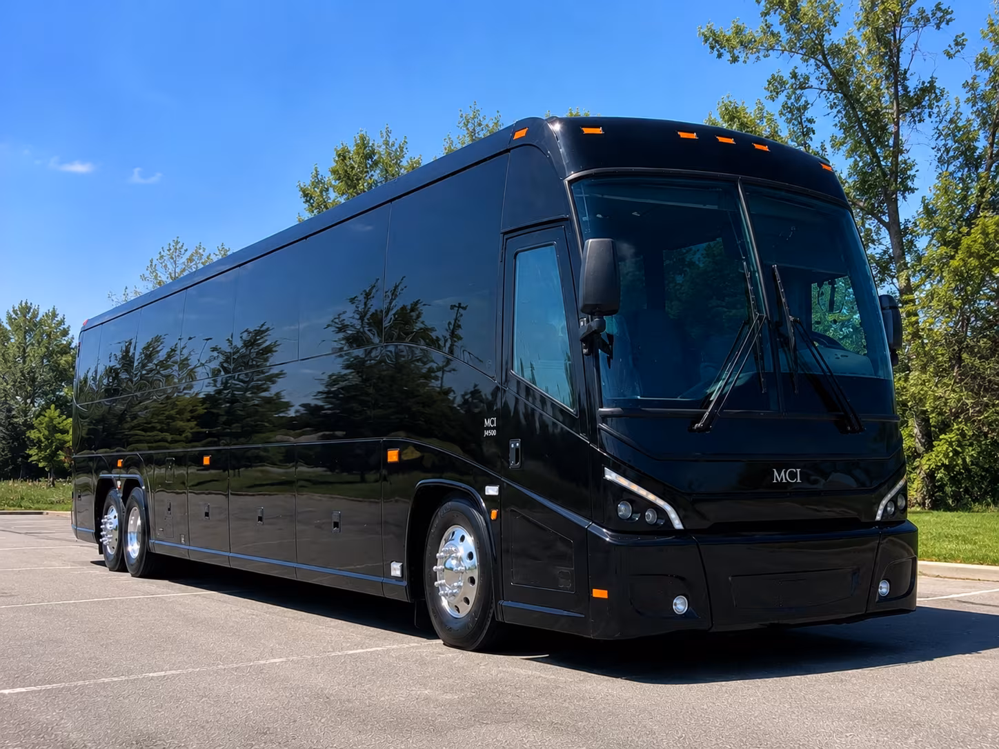 lansing charter bus rental exterior