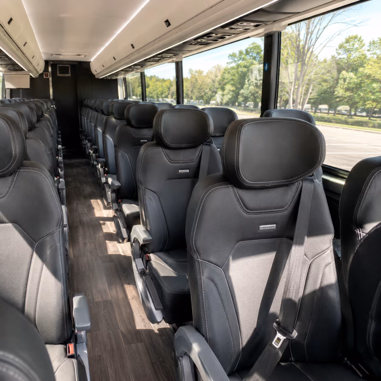 novi charter bus rental inside